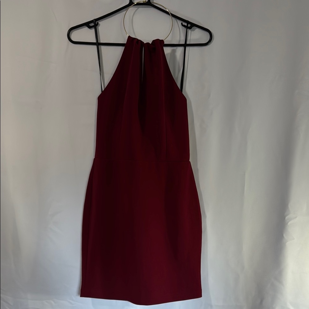Lulu's | Red Halter Sheath Dress Cocktail Night Out